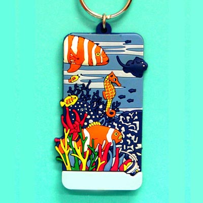 Keyring Rubber Seahorse